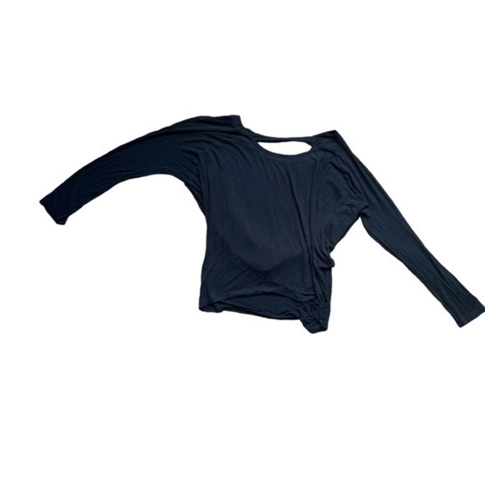 Express size medium, blacking sleeve super soft top, cut out back scoop hangs